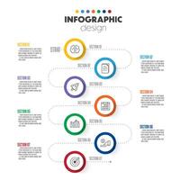 Vector presentation business concept. Infographic circles template 7 steps.