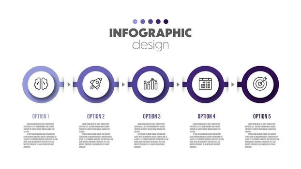 vector cronograma para infografia modelo diagramas, gráficos, presentaciones y negocio concepto cartas con 5 5 opciones