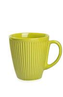 Green Linear Embossed Mug. A Green embossed mug with a sleek finish. Made from porcelain photo