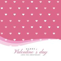 elegant hearts pattern for valentines day vector
