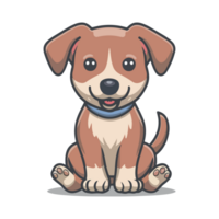 Simple and cute Beagle dog, transparent png