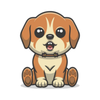 Simple and cute Beagle dog, transparent png