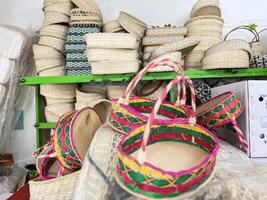Handmade fruit baskets from rattan are environmentally friendly and help micro businesses photo
