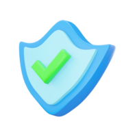 3D Checklist Shield Protection. Suitable for mobile apps, webb and more. png