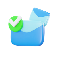 3D Mail Received Checklis Icons. Suitable for mobile apps, webb and more. png