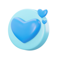 3D Love Emoticon Bubble Object Icons. Suitable for mobile apps website and more. png