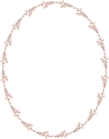cadre ovale floral png