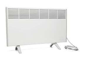 eléctrico calentador batería. radiador. hogar eléctrico calentador convector aislado en blanco antecedentes. equipo para rápido calefacción de el habitación foto