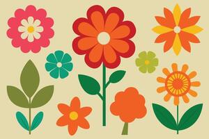 Assorted Flower Shape Vector