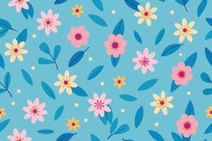 Seamless Pattern Elements Flower Ditsy vector