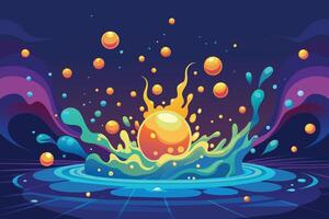 Glowing particles liquid dynamic background vector