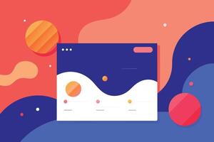 Abstract Background Website Landing Page vector