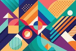 Abstract colorful geometric overlapping background and texture vector