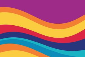 Modern colorful gradient background with wave lines vector