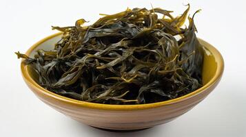 AI generated Japanese dry kelp on white background photo