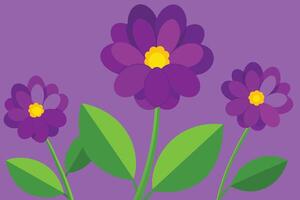 Vector Background with Purple Flowers