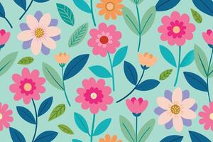 Seamless Spring Floral Pattern vector