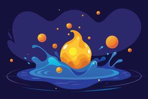 Glowing particles liquid dynamic background vector