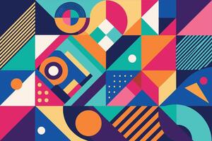 Abstract colorful geometric overlapping background and texture vector