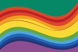 Rainbow Wave Abstract Background vector