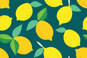 Lemon Pop Art Pattern Background vector