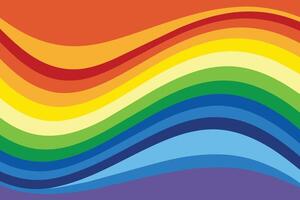 Rainbow Wave Abstract Background vector