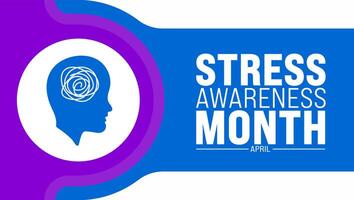 April is Stress Awareness Month background template. Holiday concept. use to background, banner, placard, card, and poster design template with text inscription and standard color. vector illustration