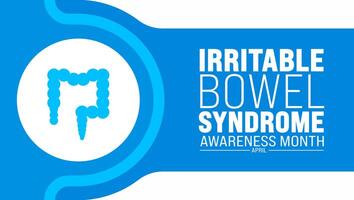 April is Irritable Bowel Syndrome Awareness Month background template. Holiday concept. use to background, banner, placard, card, and poster design template with text inscription and standard color. vector