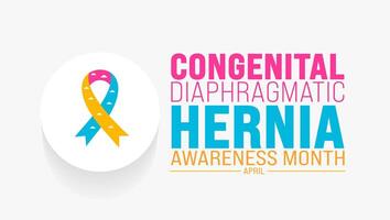 April is Congenital Diaphragmatic Hernia Awareness Month background template. Holiday concept. use to background, banner, placard, card, and poster design template with text inscription and standard vector