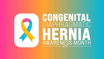 April is Congenital Diaphragmatic Hernia Awareness Month background template. Holiday concept. use to background, banner, placard, card, and poster design template with text inscription and standard vector