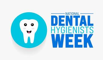 April is National Dental Hygienists Week  background template. Holiday concept. use to background, banner, placard, card, and poster design template with text inscription and standard color. vector