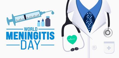 April is World Meningitis Day background template. Holiday concept. use to background, banner, placard, card, and poster design template with text inscription and standard color. vector illustration.