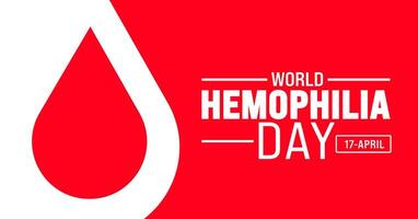 April is World Hemophilia Day background template. Holiday concept. use to background, banner, placard, card, and poster design template with text inscription and standard color. vector illustration.