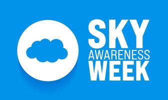 April is Sky Awareness Week background template. Holiday concept. use to background, banner, placard, card, and poster design template with text inscription and standard color. vector illustration.