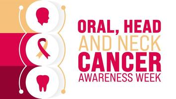 April is Oral, Head and Neck Cancer Awareness Week background template. Holiday concept. use to background, banner, placard, card, and poster design template with text inscription and standard color. vector