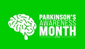 abril es Parkinson conciencia mes antecedentes modelo. fiesta concepto. utilizar a fondo, bandera, cartel, tarjeta, y póster diseño modelo con texto inscripción y estándar color. vector