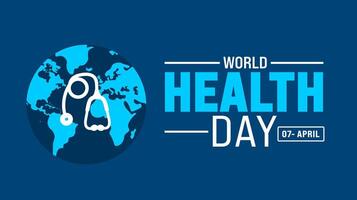 7 April is World Health Day background template. Holiday concept. use to background, banner, placard, card, and poster design template with text inscription and standard color. vector illustration.