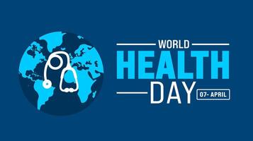 7 April is World Health Day background template. Holiday concept. use to background, banner, placard, card, and poster design template with text inscription and standard color. vector illustration.