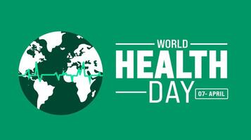 7 April is World Health Day background template. Holiday concept. use to background, banner, placard, card, and poster design template with text inscription and standard color. vector illustration.