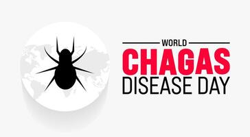 April is World Chagas Disease Day background template. Holiday concept. use to background, banner, placard, card, and poster design template with text inscription and standard color. vector