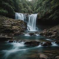 AI generated A beautiful waterfall photo