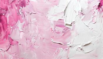 AI generated Abstract acrylic paint in pink and white color. Colorful wallpaper texture for branding. Vibrant background with bold colors. photo