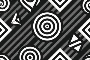 monochrome background with retro pattern design vector