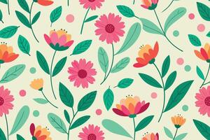 Seamless Spring Floral Pattern vector