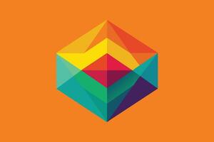 Abstract geometric shape colorful gradient background vector