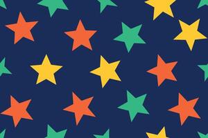 Seamless Flat Stars Pattern vector