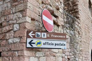 Assisi Street Sign photo