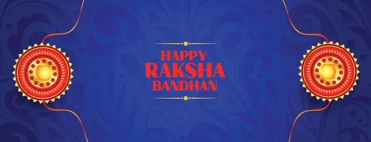 ethnic style raksha bandhan celebration wishes card template vector