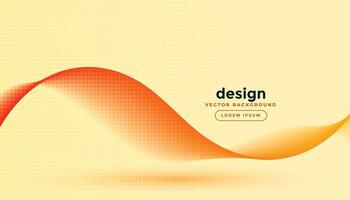 orange smooth flowing wave background vector