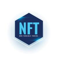 digital asset NFT blockchain technology background vector